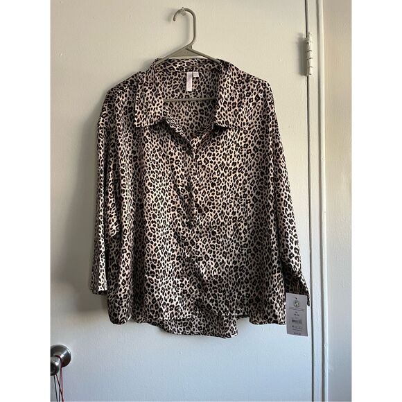Joyspun XL Womens Button Down Cheetah Print NEW with tags Pajamas - Picture 1 of 5